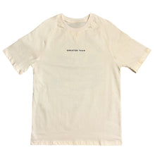Load image into Gallery viewer, Jesus Christian t shirt in colour cream made by GREATER THAN.