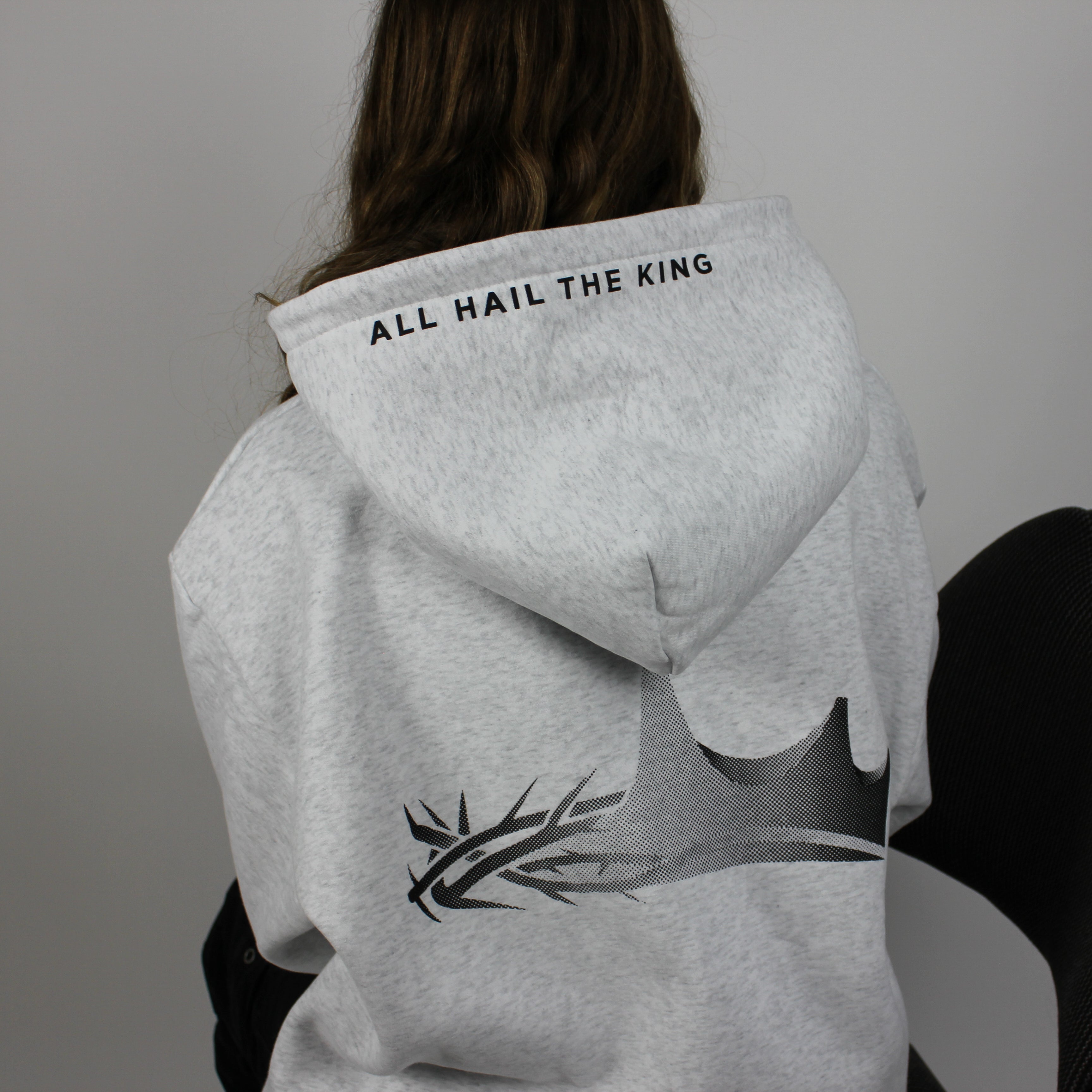 KING JESUS Oversized hoodie - Heather grey
