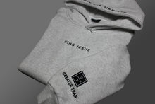 Load image into Gallery viewer, King Jesus oversized hoodie - Smoke Grey
