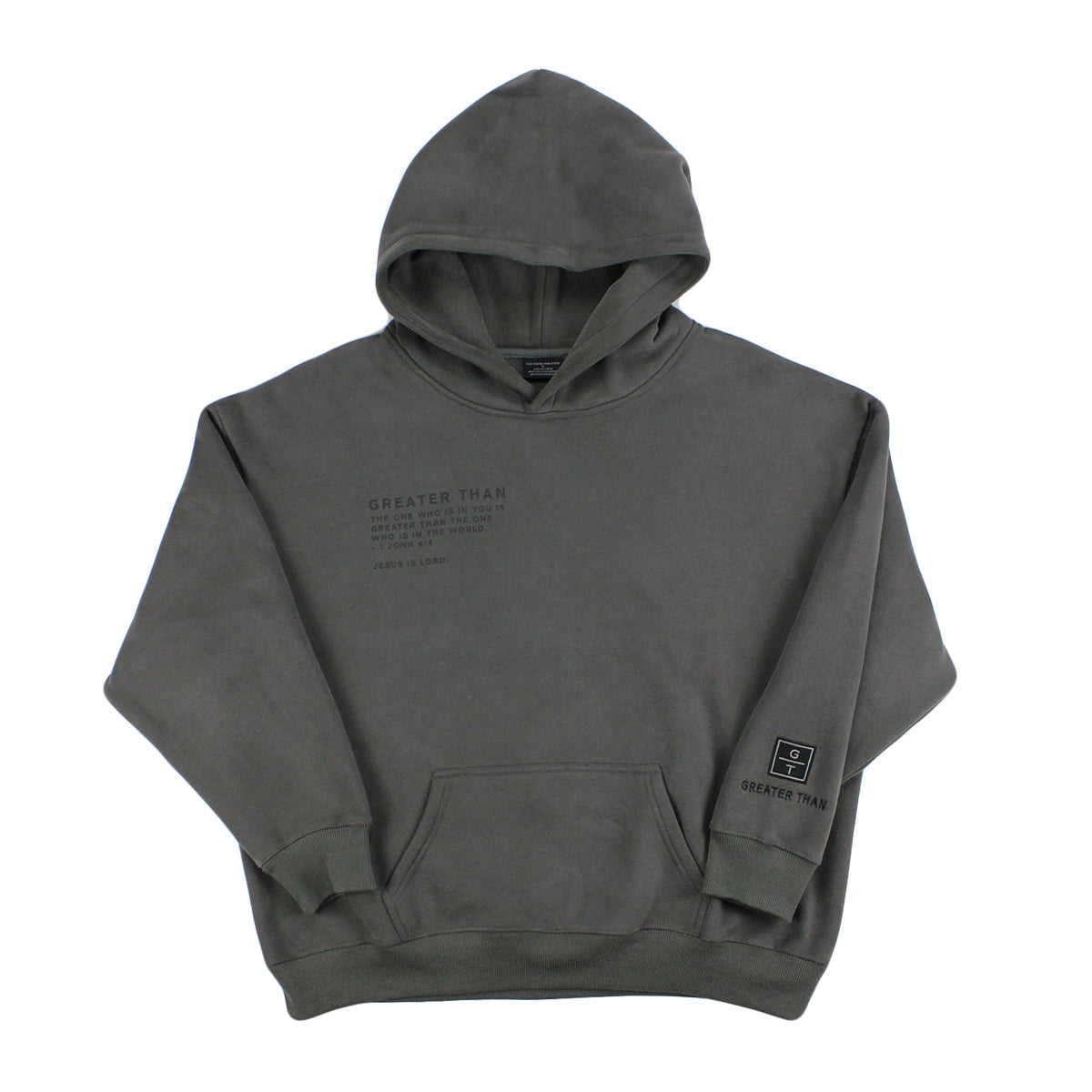 GREATER THAN Oversized Hoodie - Charcoal
